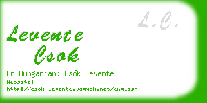 levente csok business card