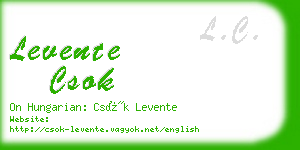 levente csok business card